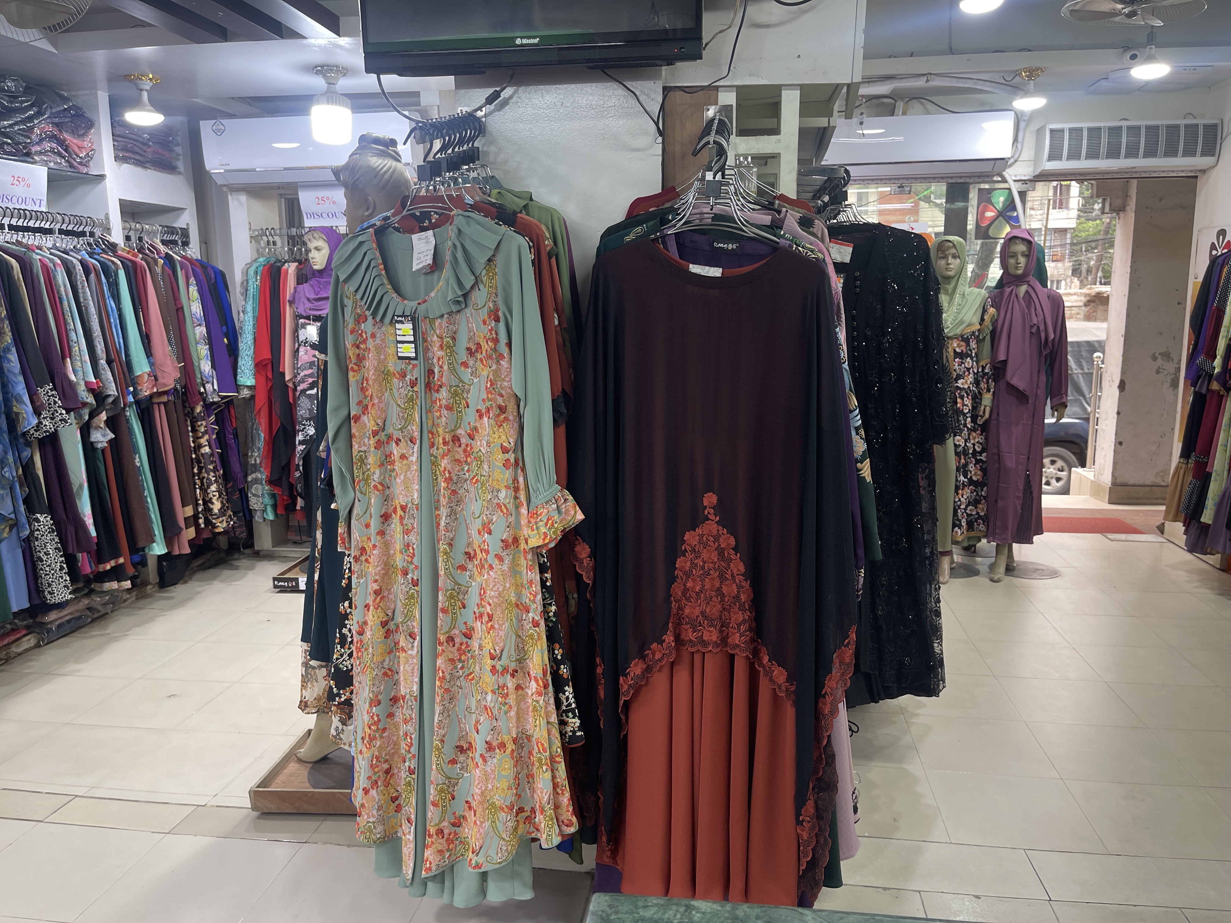 Double layered Abaya and embroidered Abaya