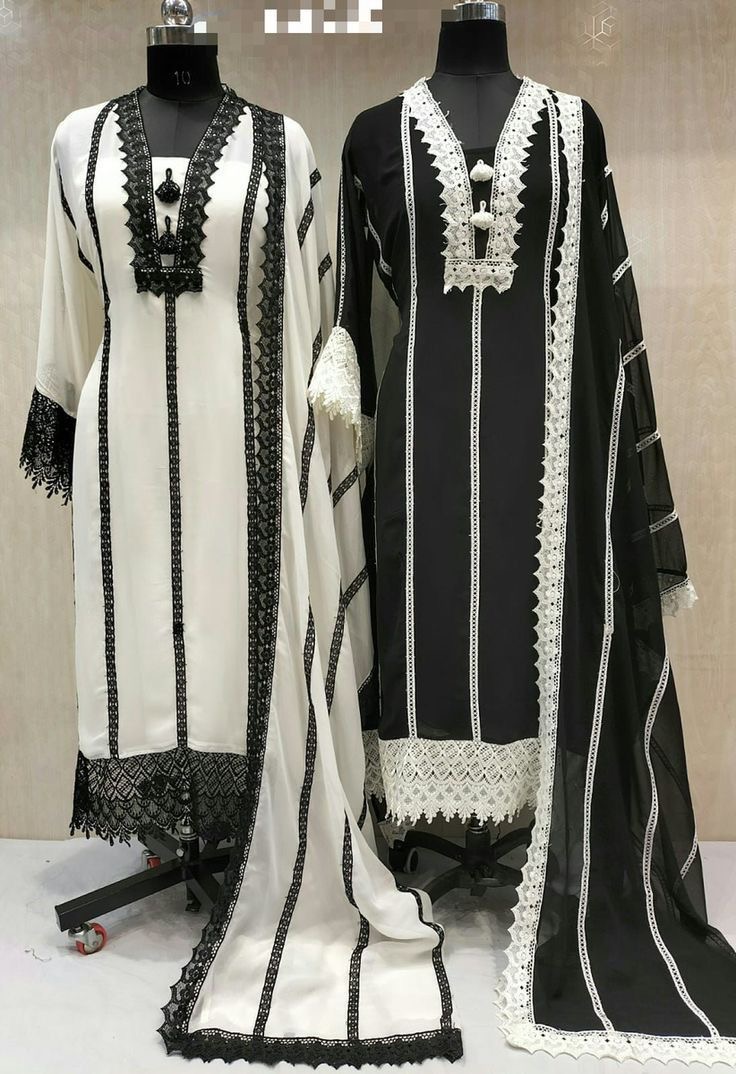 Ready to wear black and white dress